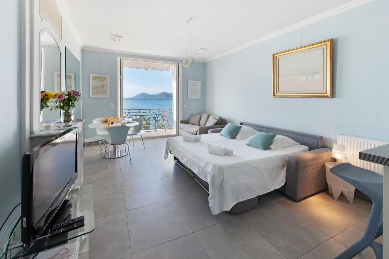 Palais Miramar - Suite Blue Room - Vue Mer -Croisette Emplacement Unique - 20M Plage - Wifi - Clim คานส์ ภายนอก รูปภาพ